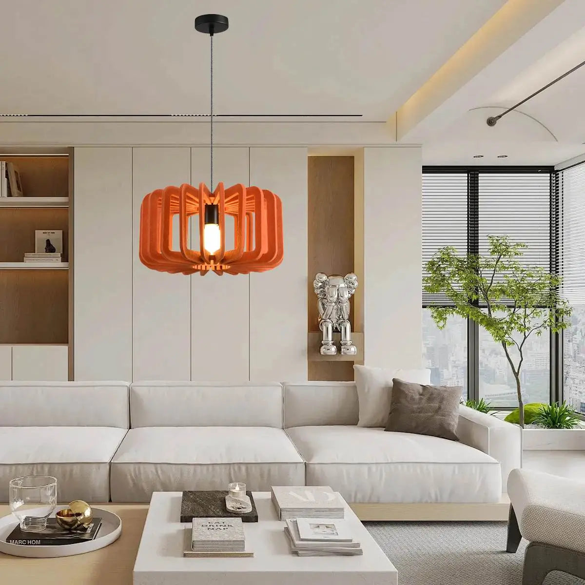 Feyran Column Shaped Birdcage Acoustic Pendant Light