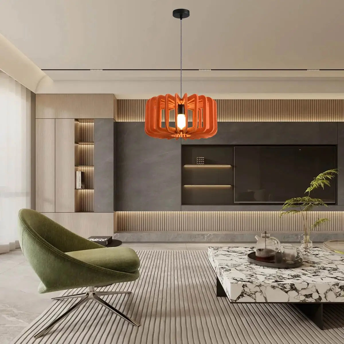 Feyran Column Shaped Birdcage Acoustic Pendant Light