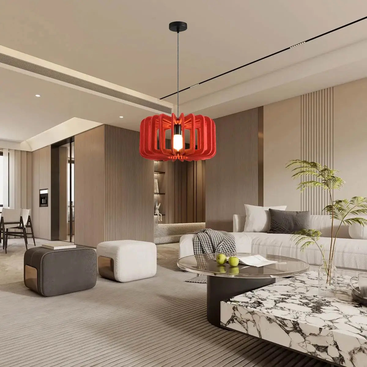 Feyran Column Shaped Birdcage Acoustic Pendant Light