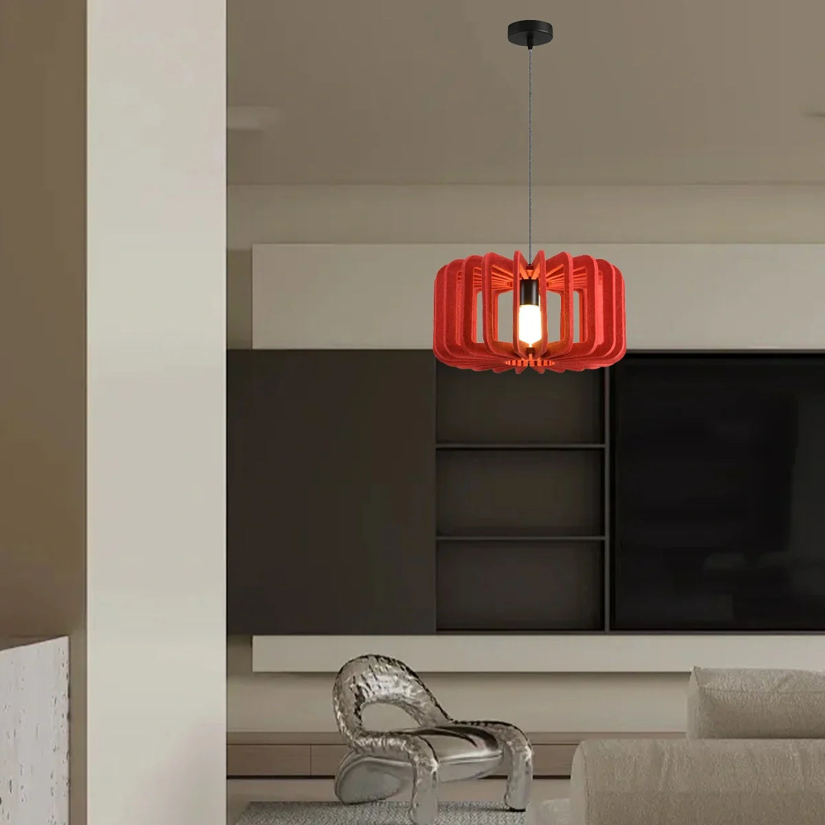 Feyran Column Shaped Birdcage Acoustic Pendant Light