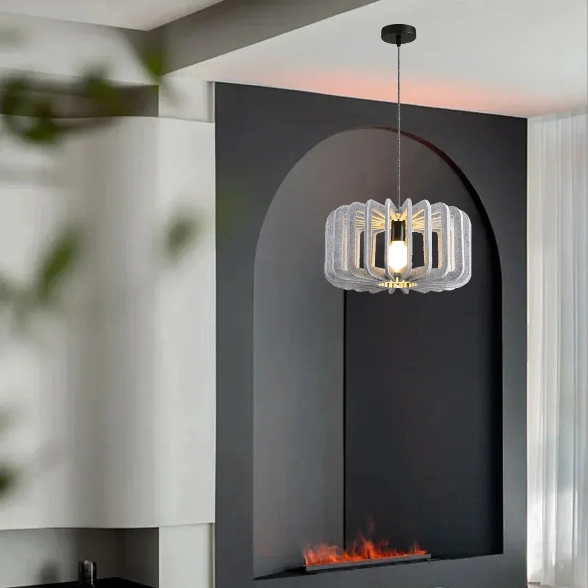 Feyran Column Shaped Birdcage Acoustic Pendant Light