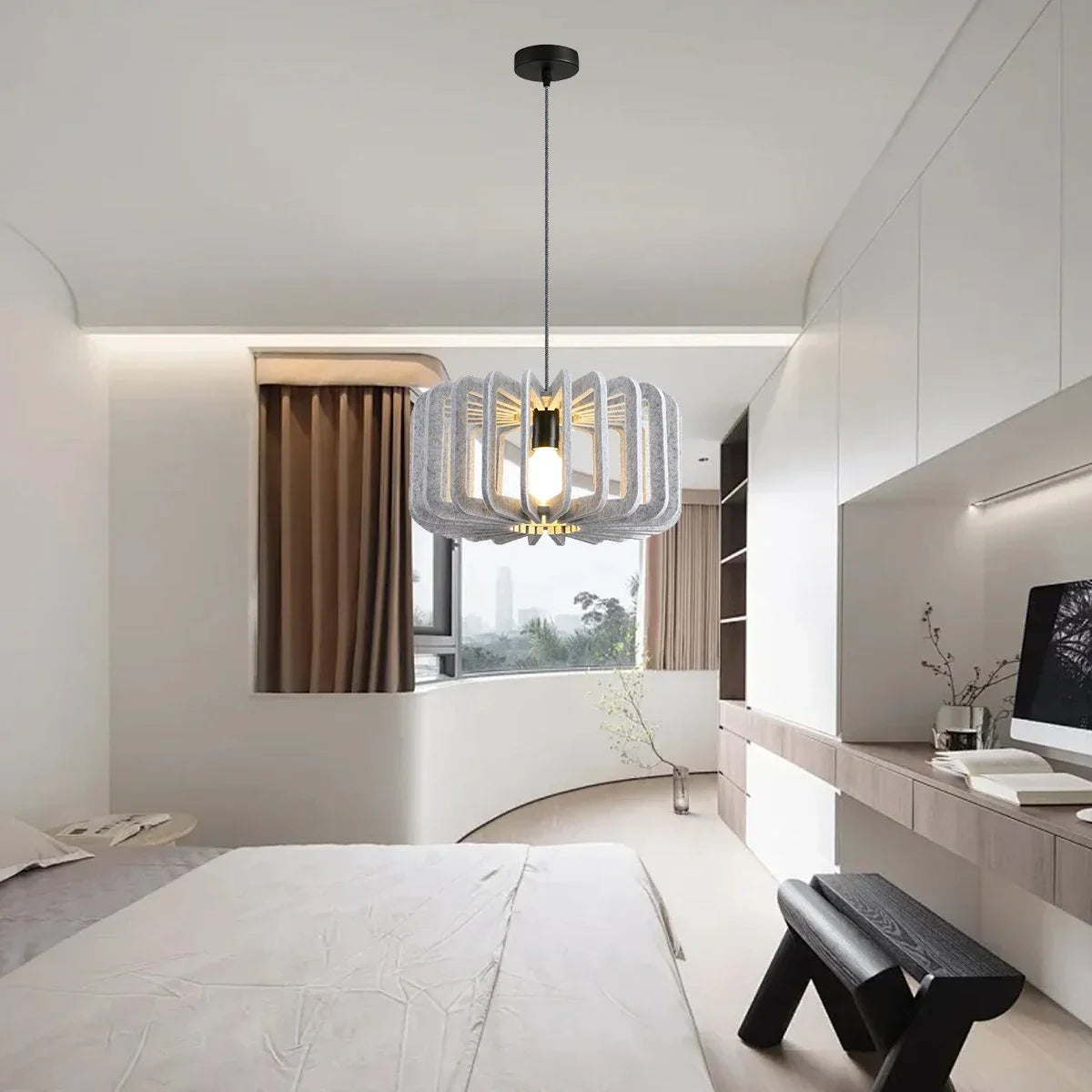 Feyran Column Shaped Birdcage Acoustic Pendant Light
