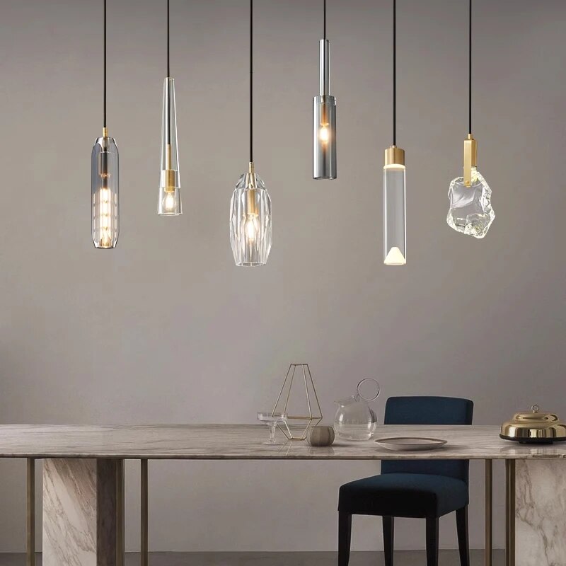 Feyran Copper Crystal Pendant Light Multiple Styles Available