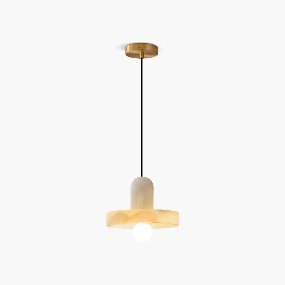 Feyran Natural Spanish Alabaster Pendant Light for Bedroom