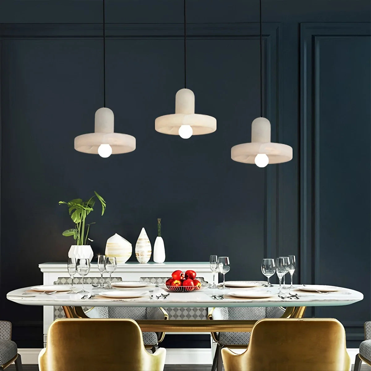 Feyran Natural Spanish Alabaster Pendant Light for Bedroom