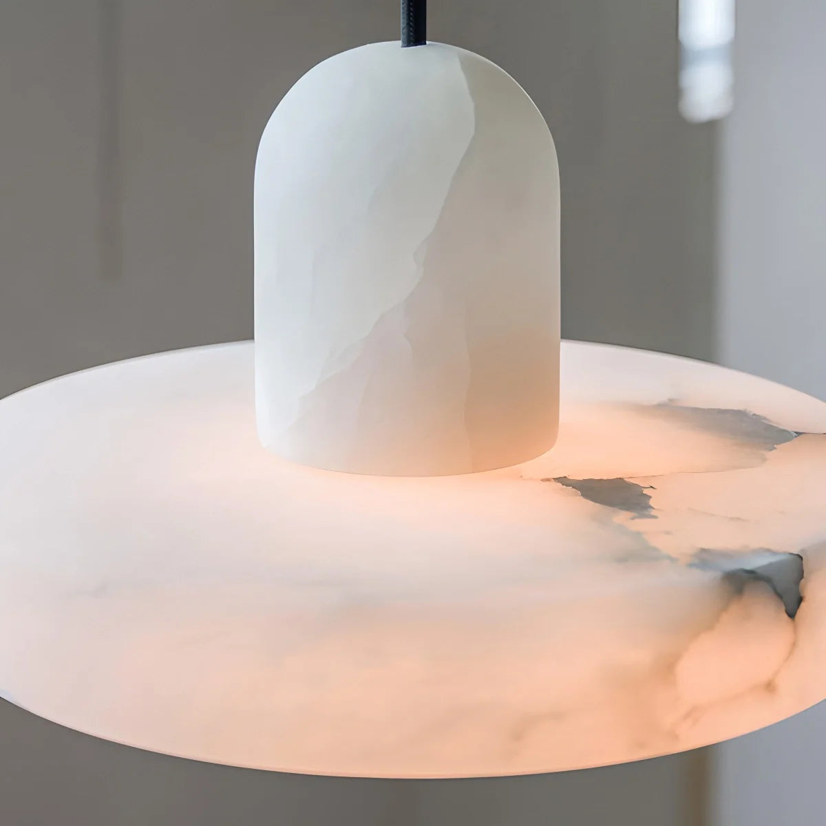 Feyran Natural Spanish Alabaster Pendant Light for Bedroom