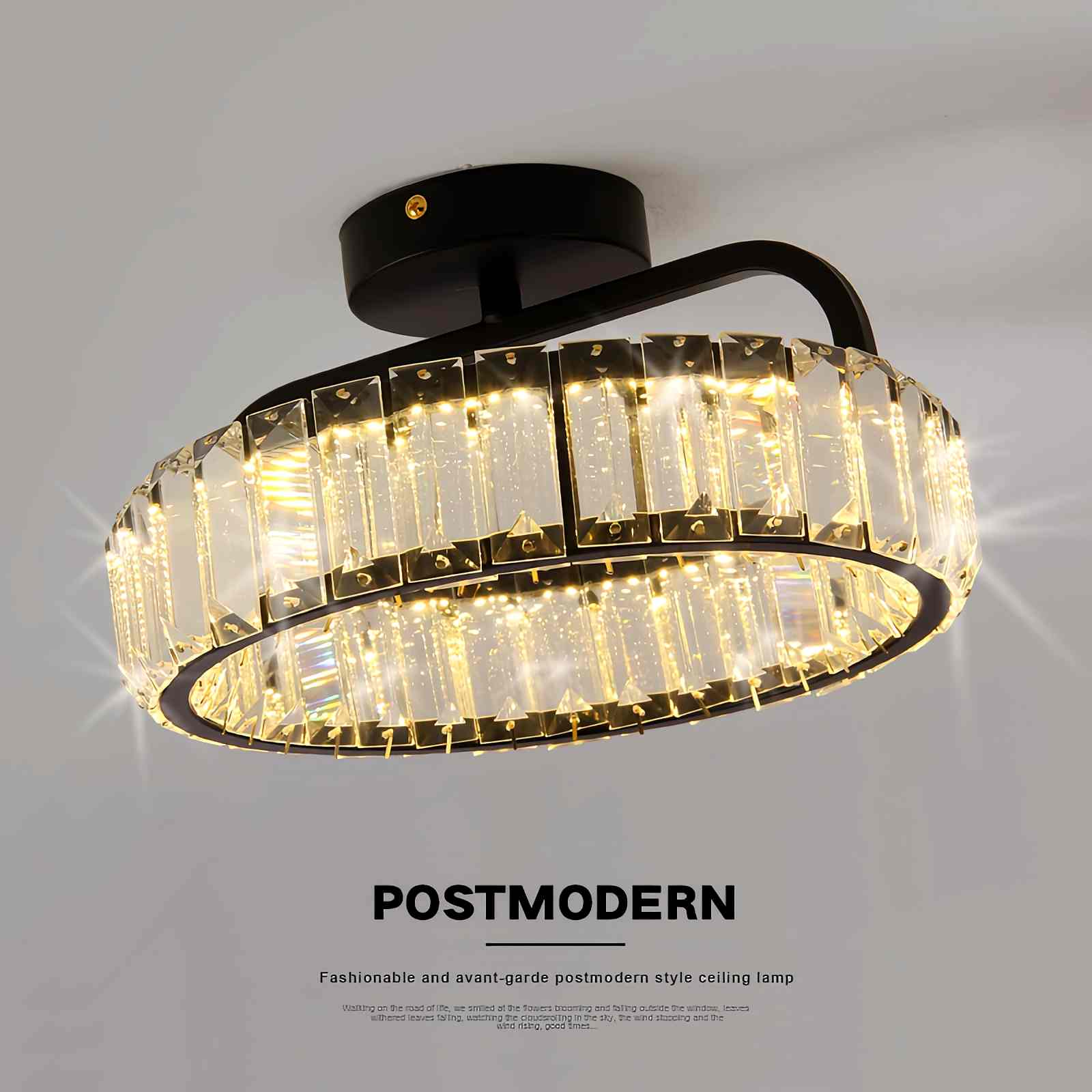 Feyran Loft Crystal Ceiling Lamp for Living Room