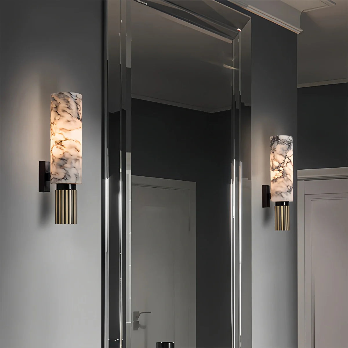 Feyran Creative Columnar Spanish Alabaster Decorative Wall Light