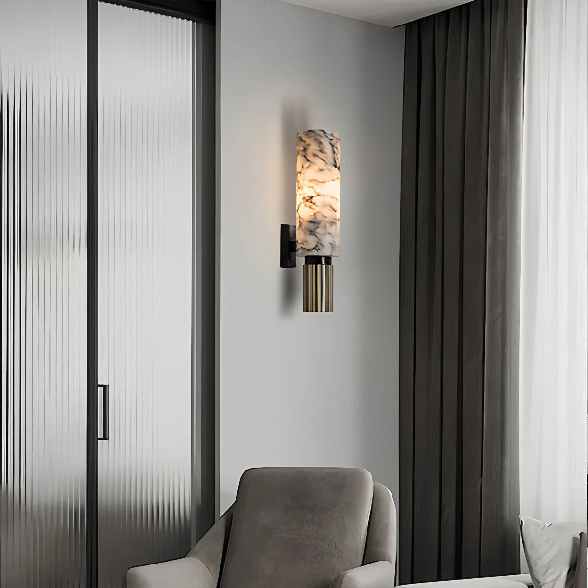 Feyran Creative Columnar Spanish Alabaster Decorative Wall Light