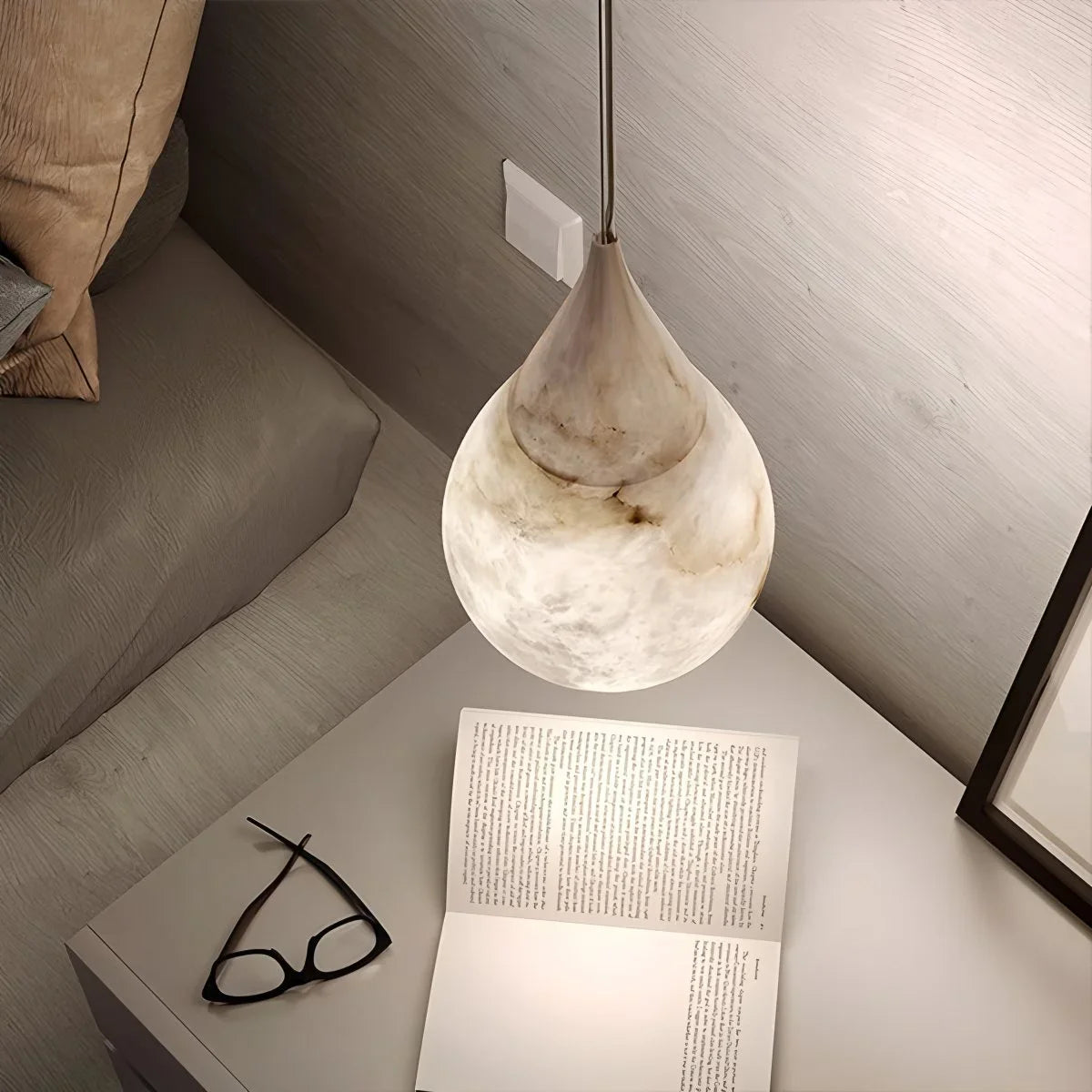 Feyran Creative Waterdrop Spanish Alabaster Pendant Light
