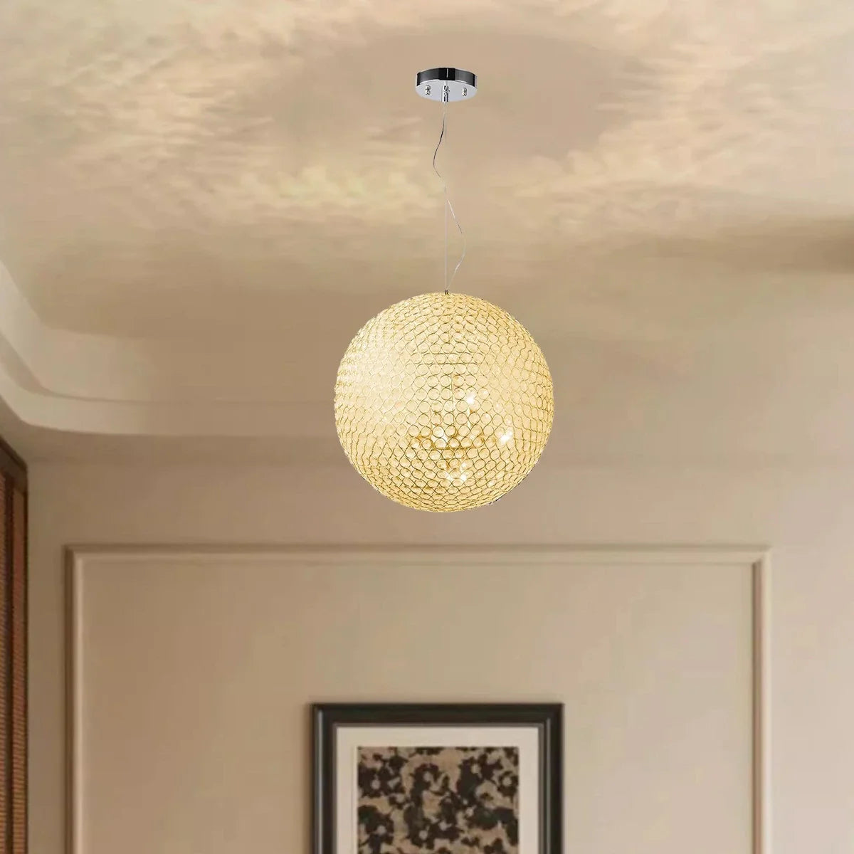 Feyran Creative Crystal Ball Chandelier for Dining Room