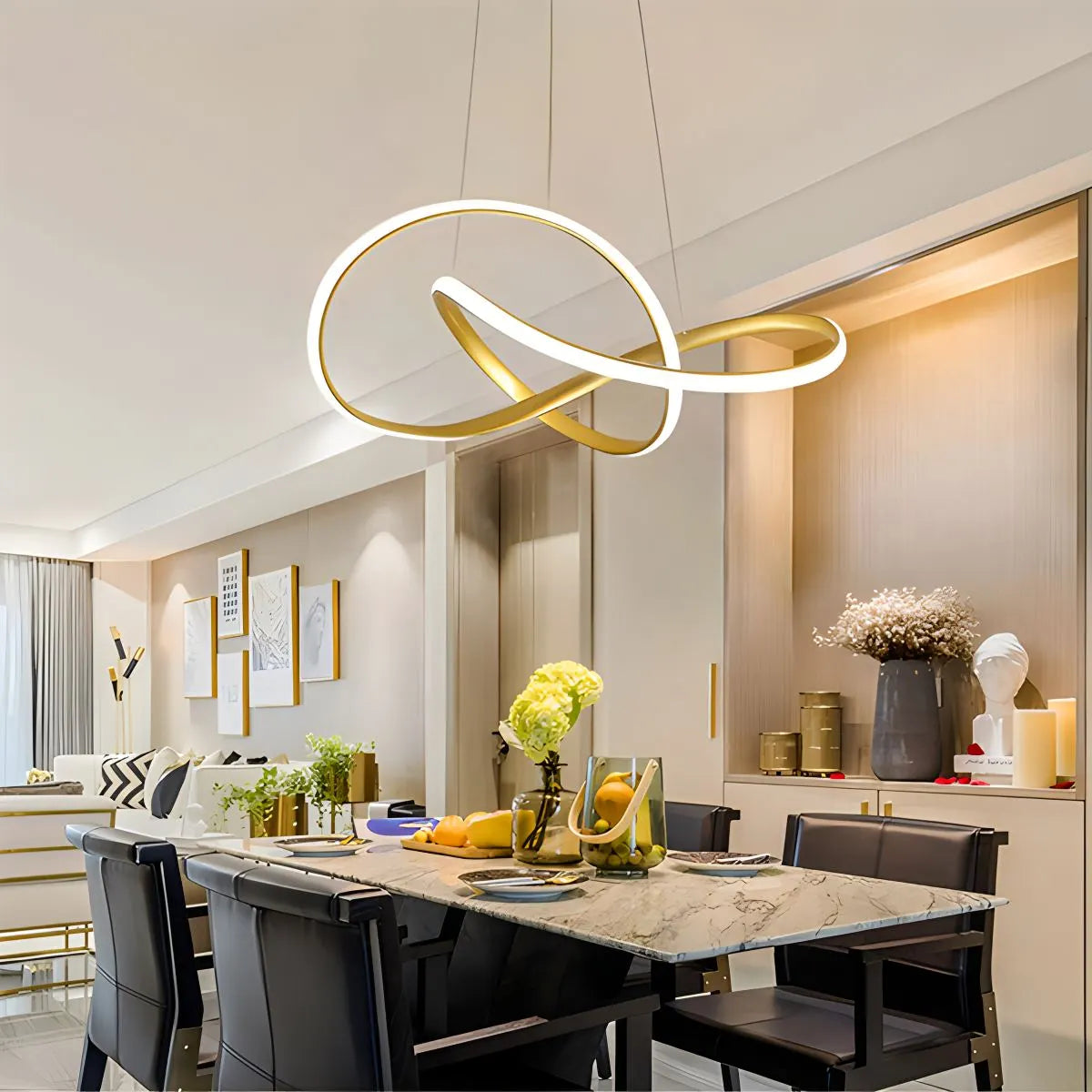 Feyran Creative Linear Chandelier for Dining Room