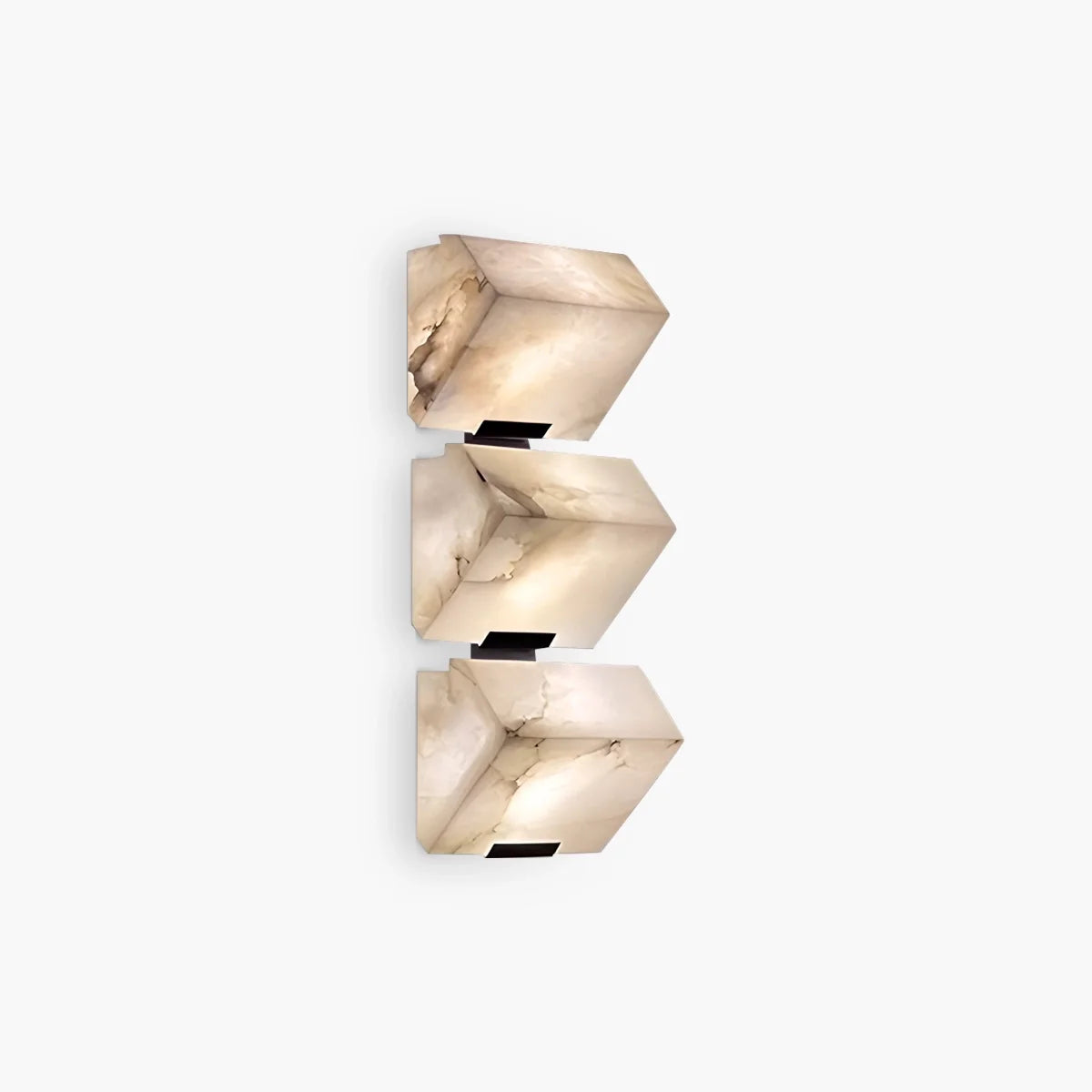 Feyran Triple Sloping Block Spanish Alabaster Wall Sconce