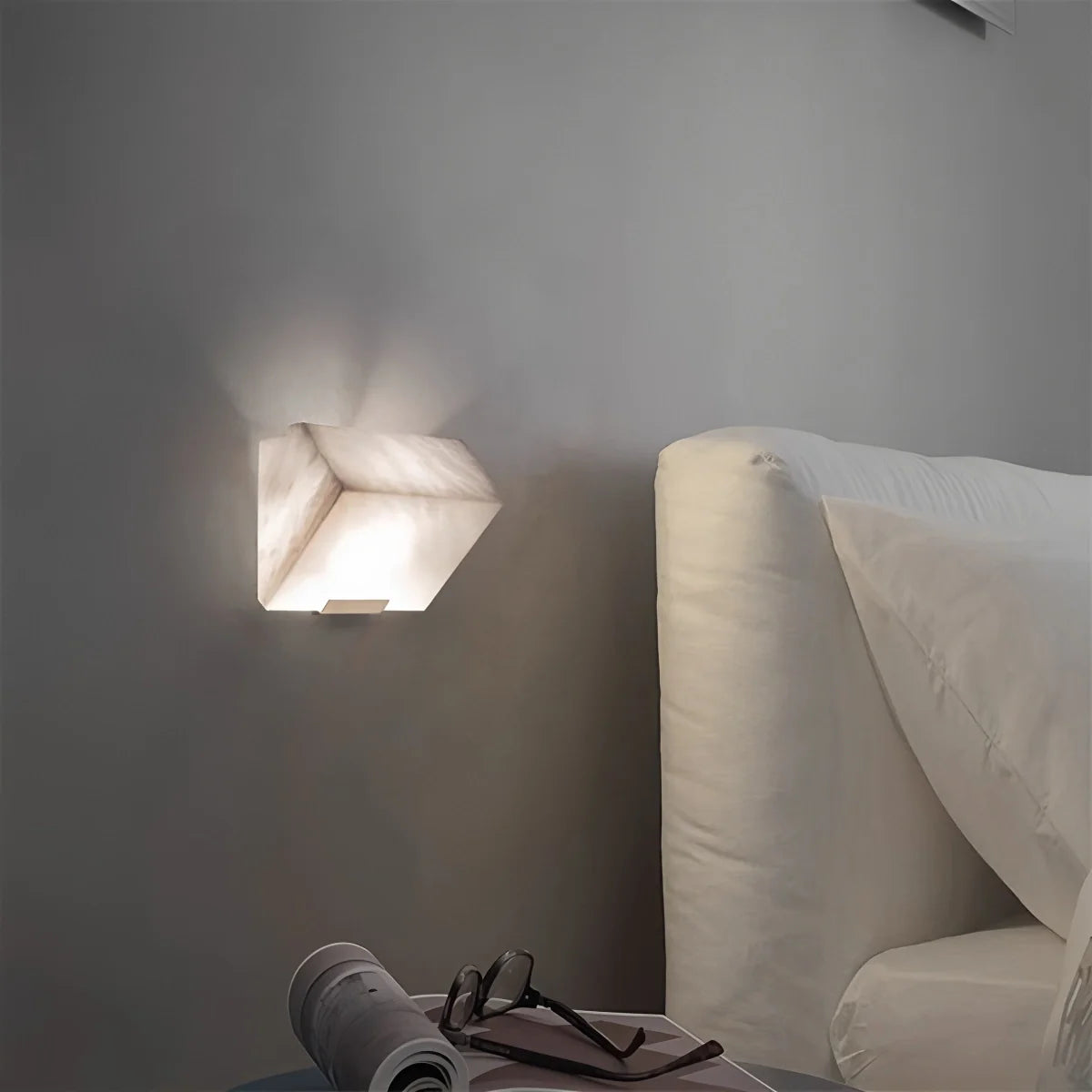 Feyran Triple Sloping Block Spanish Alabaster Wall Sconce