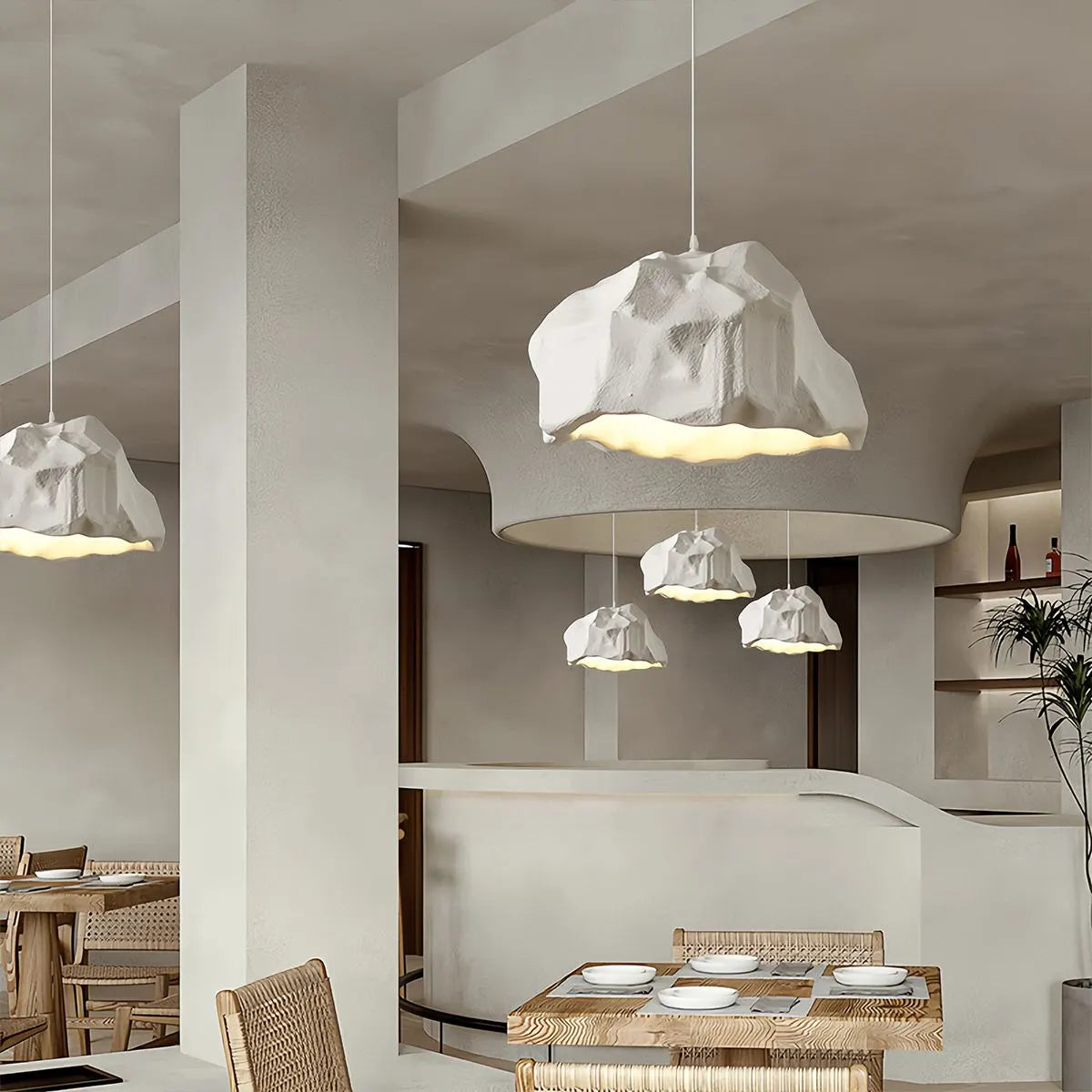 Feyran Creative Rock Shaped Pendant Light for Dining Room