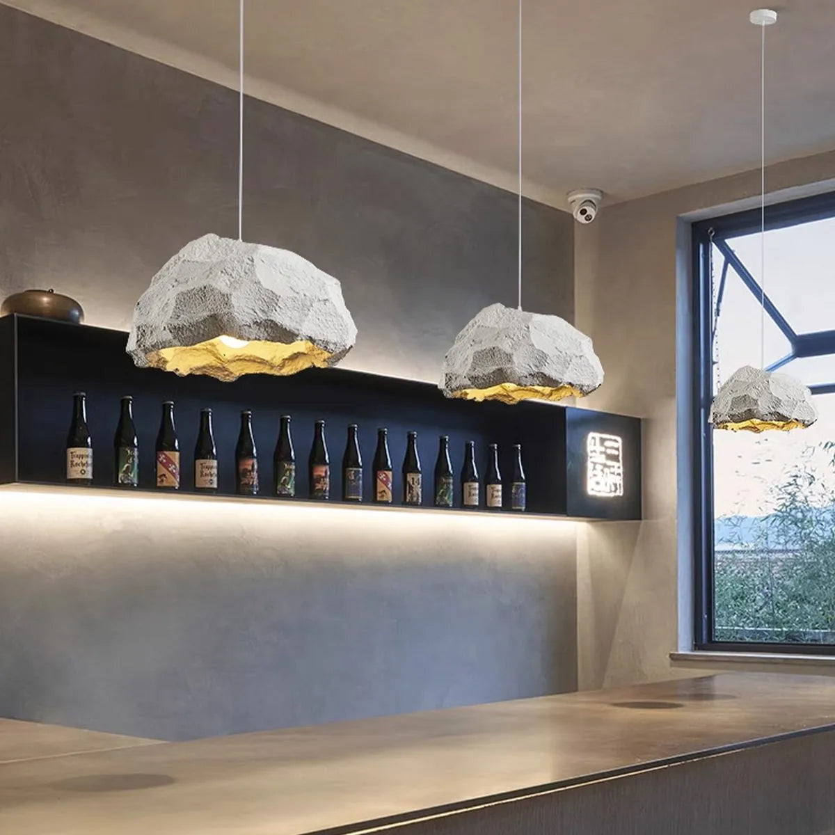 Feyran Creative Rock Shaped Pendant Light for Dining Room
