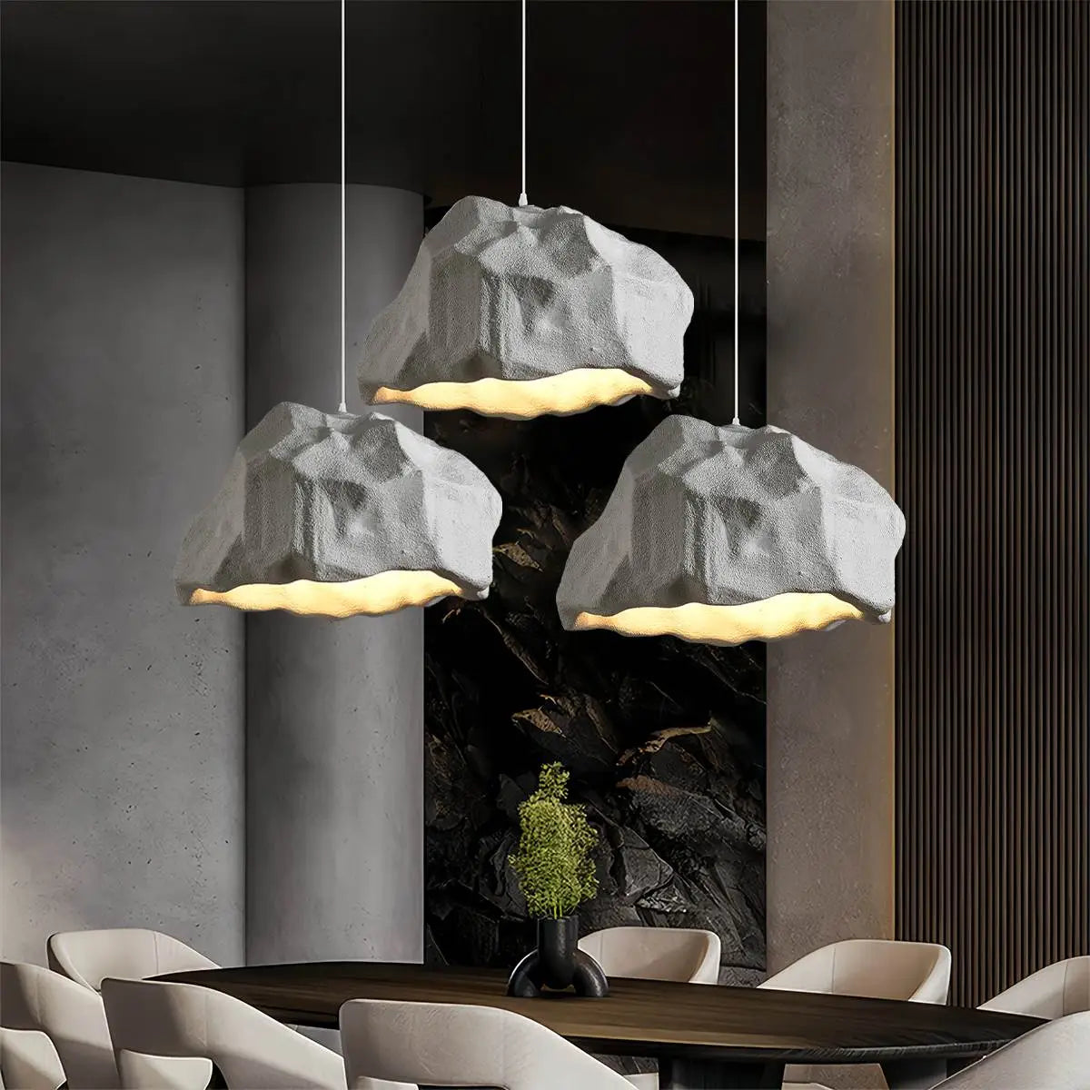 Feyran Creative Rock Shaped Pendant Light for Dining Room