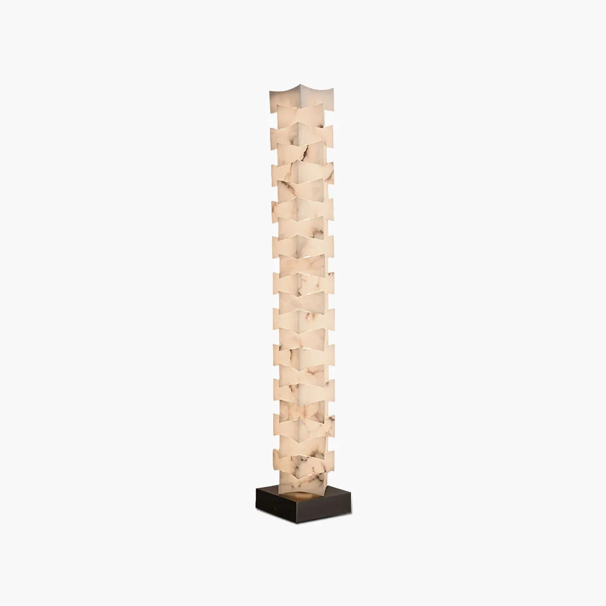 Feyran Creative Stacked Spanish Alabaster Squares Floor Lamp