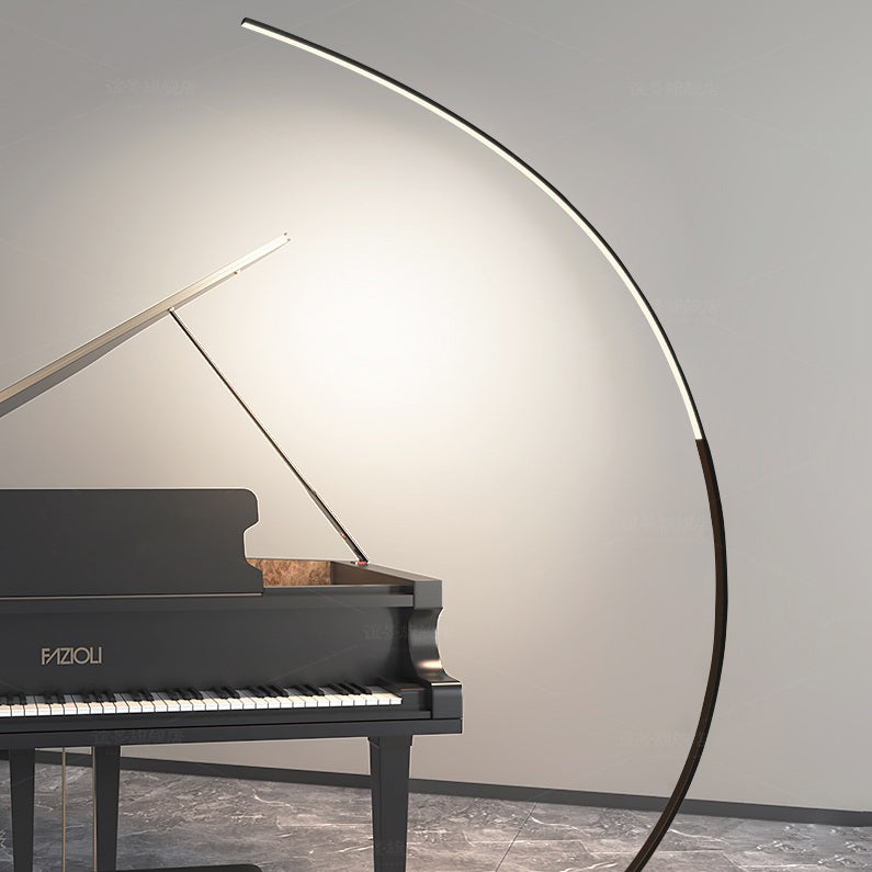 Feyran Crescent Arc LED Floor Lamp for Bedroom