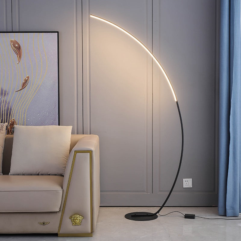 Feyran Crescent Arc LED Floor Lamp for Bedroom
