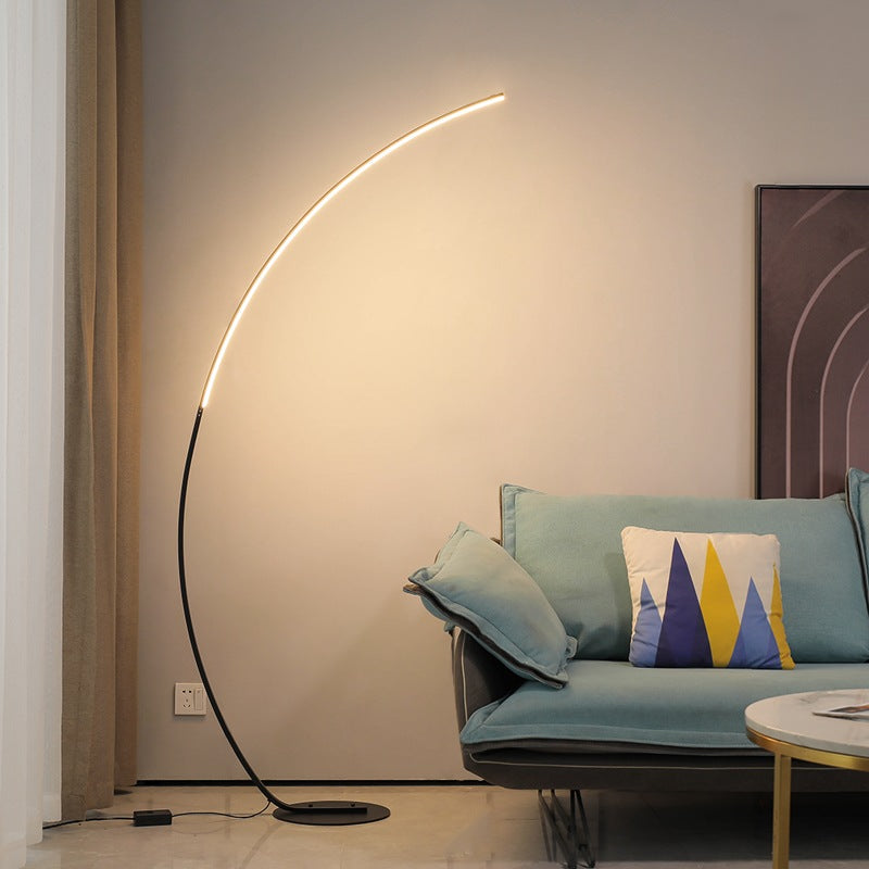 Feyran Crescent Arc LED Floor Lamp for Bedroom