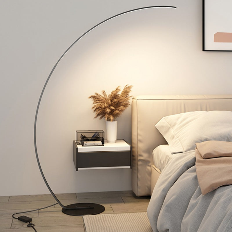 Feyran Crescent Arc LED Floor Lamp for Bedroom