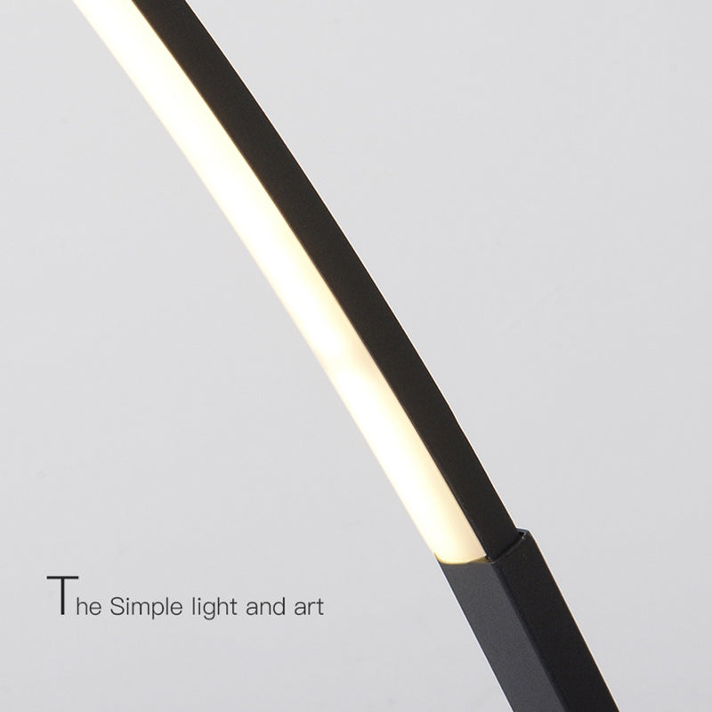 Feyran Crescent Arc LED Floor Lamp for Bedroom