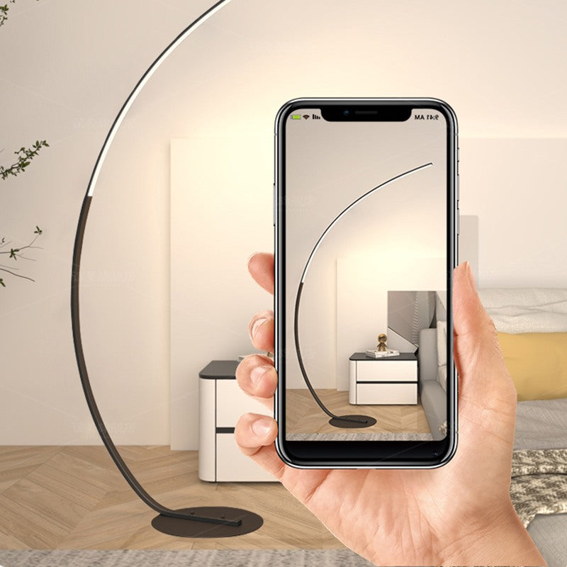 Feyran Crescent Arc LED Floor Lamp for Bedroom