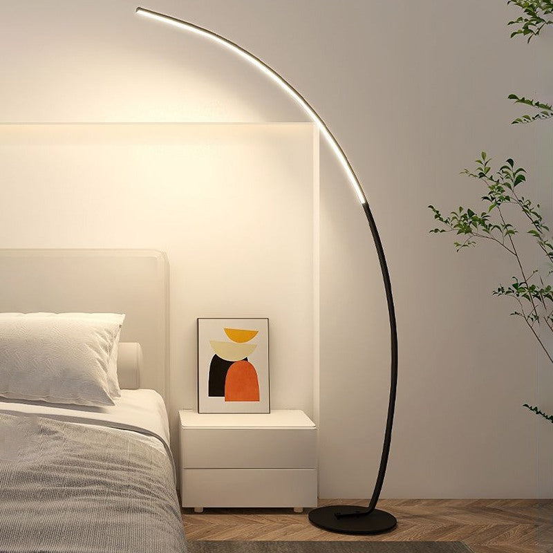 Feyran Crescent Arc LED Floor Lamp for Bedroom