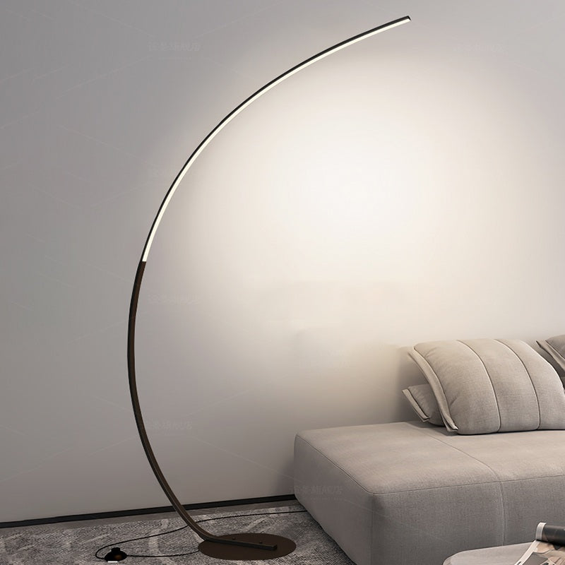 Feyran Crescent Arc LED Floor Lamp for Bedroom