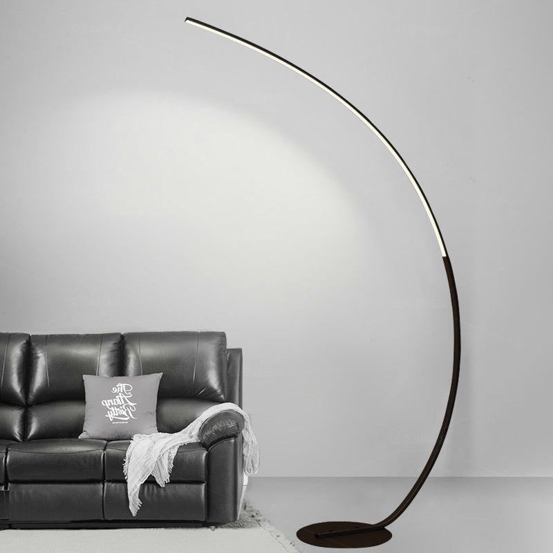 Feyran Crescent Arc LED Floor Lamp for Bedroom