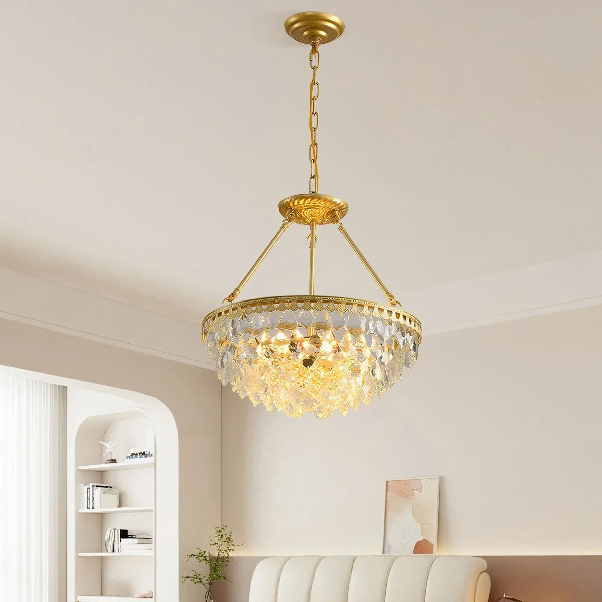 Feyran Crown Crystal Led Chandelier