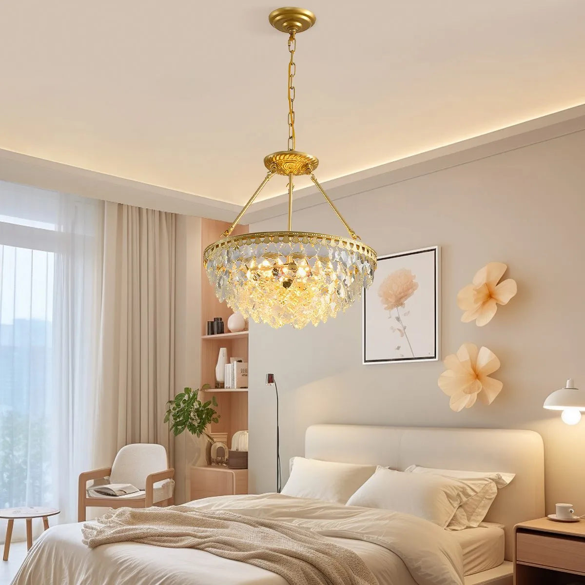 Feyran Crown Crystal Led Chandelier