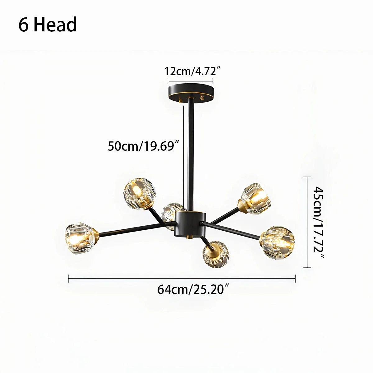 Feyran Crystal Ball Round Cluster Chandelier