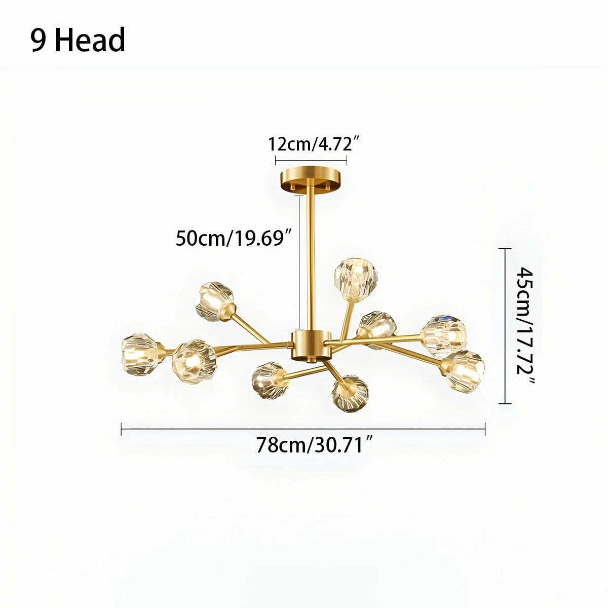 Feyran Crystal Ball Round Cluster Chandelier