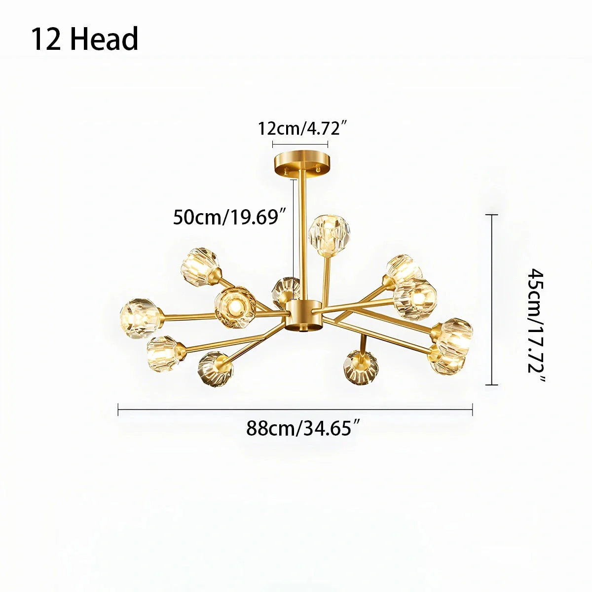 Feyran Crystal Ball Round Cluster Chandelier