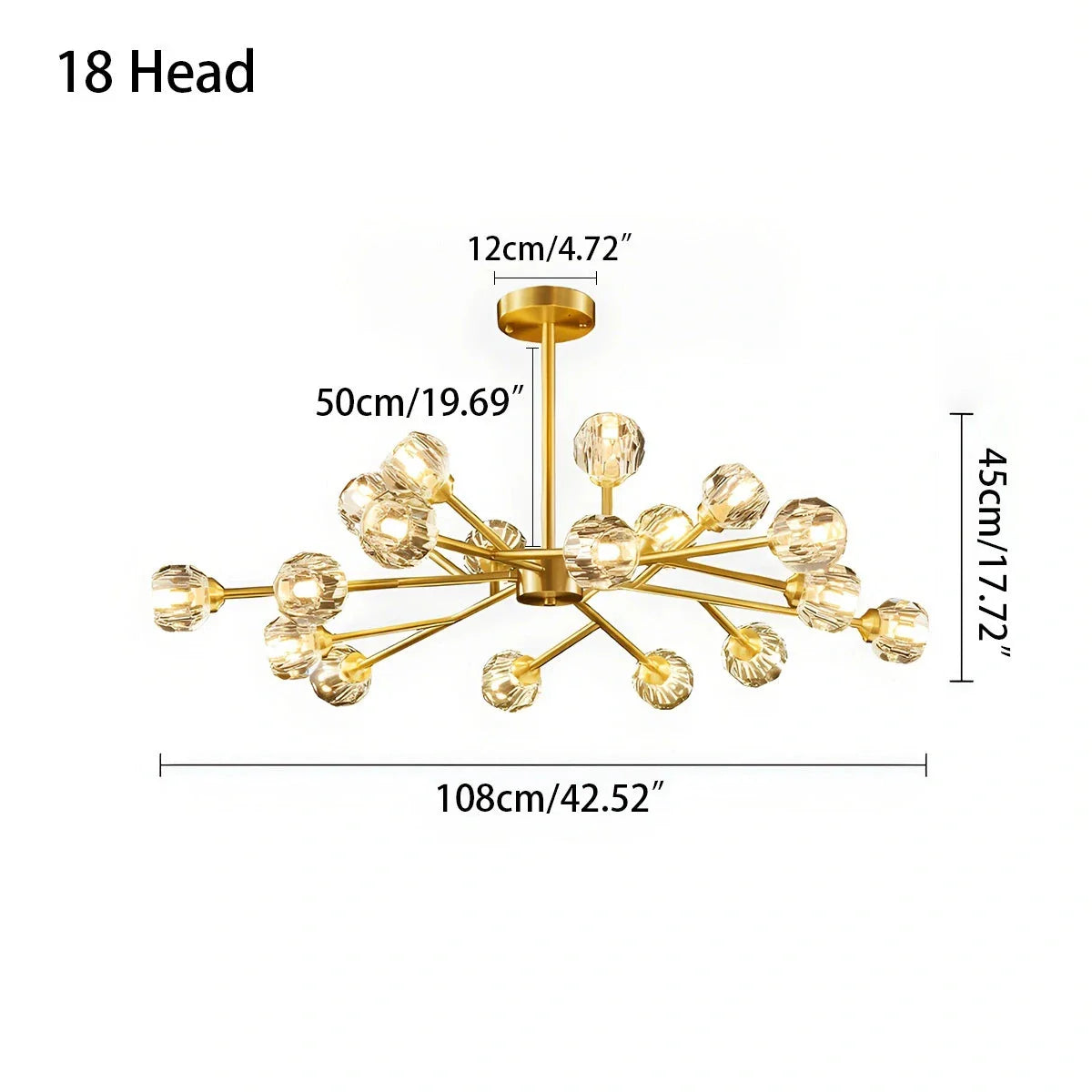 Feyran Crystal Ball Round Cluster Chandelier