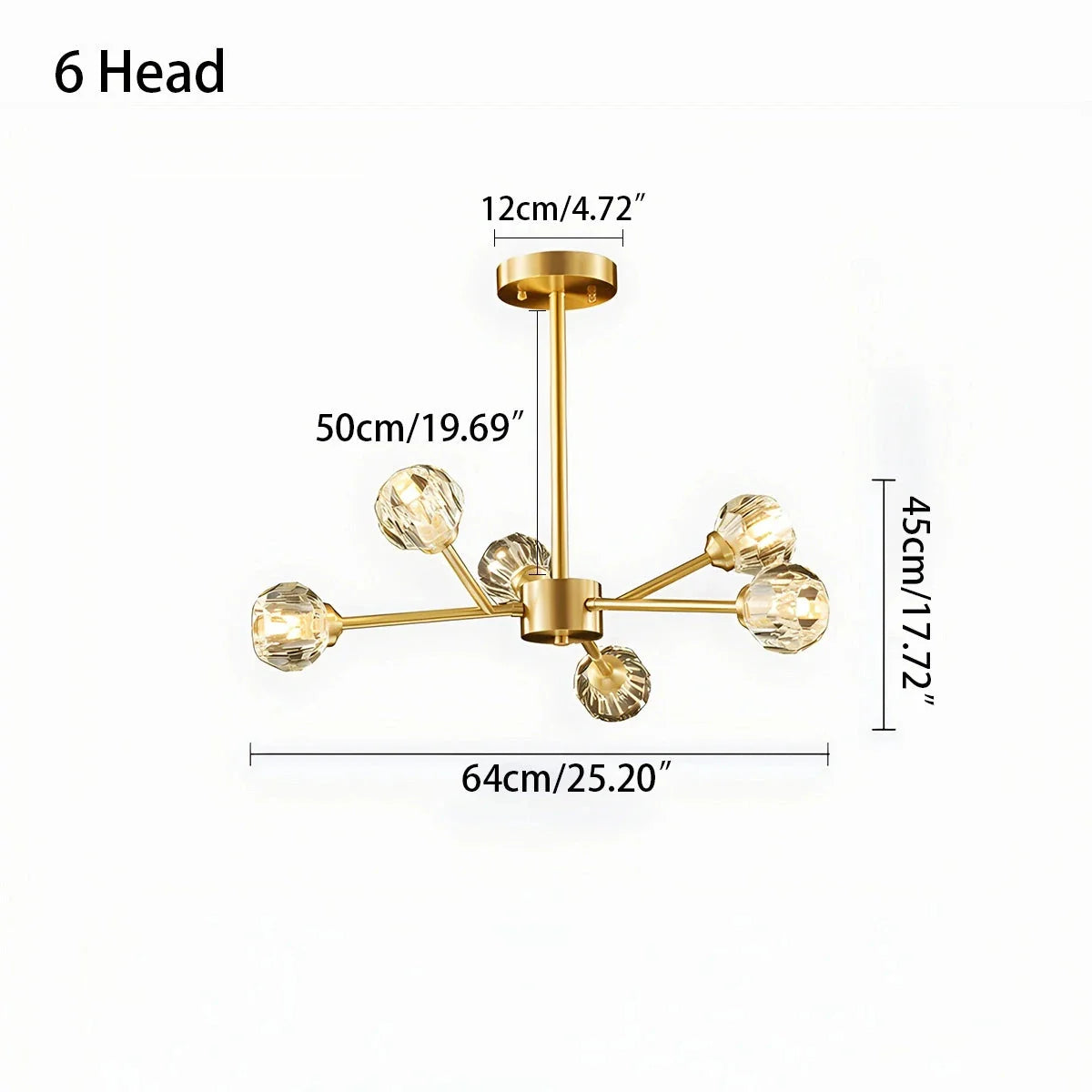 Feyran Crystal Ball Round Cluster Chandelier