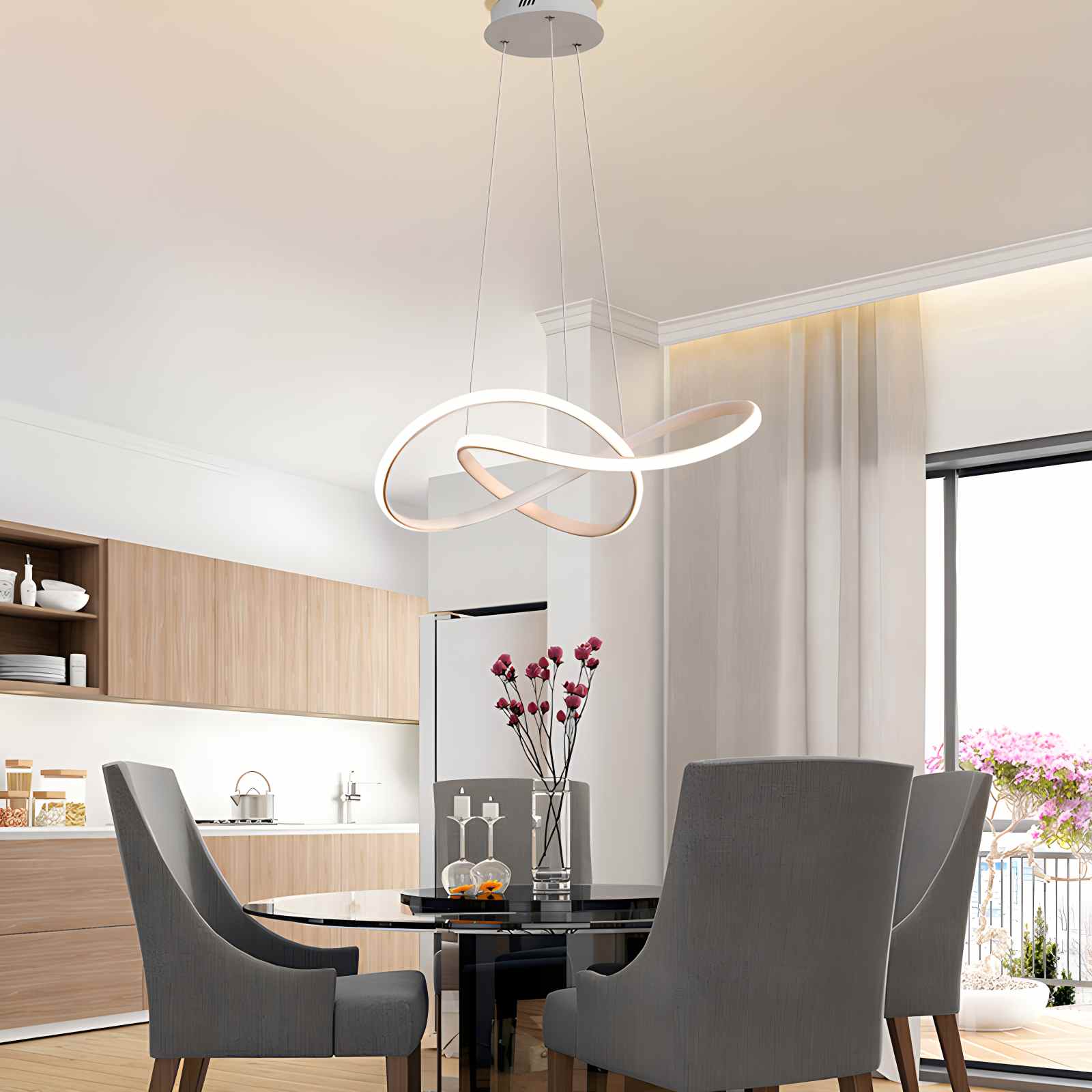 Feyran Creative Linear Chandelier for Dining Room