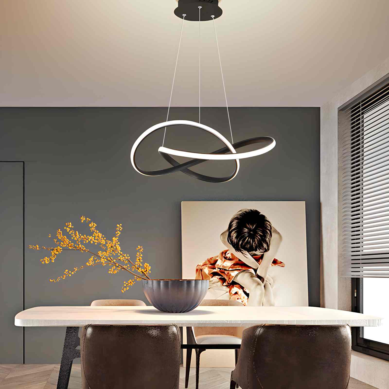 Feyran Creative Linear Chandelier for Dining Room