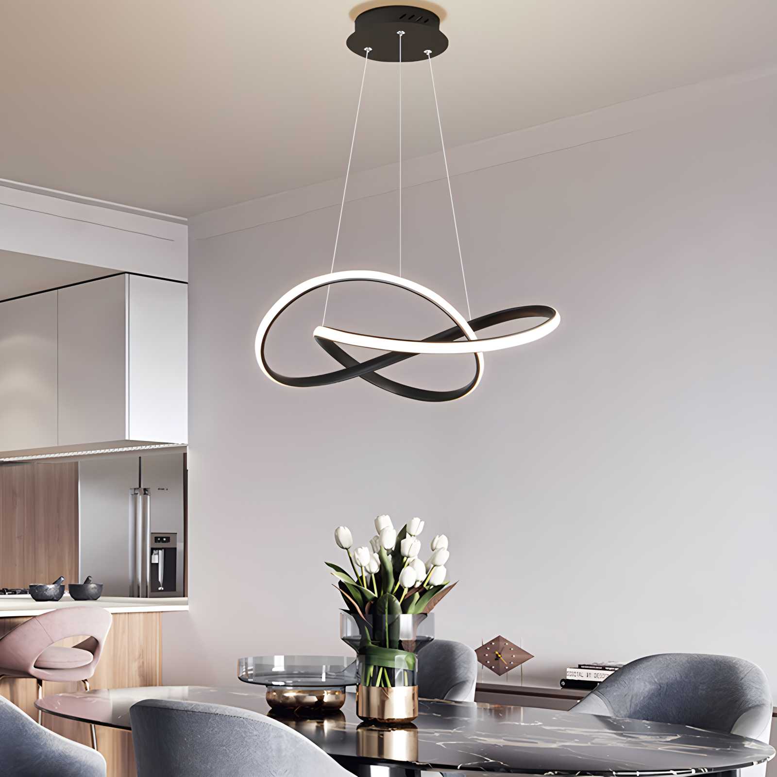 Feyran Creative Linear Chandelier for Dining Room