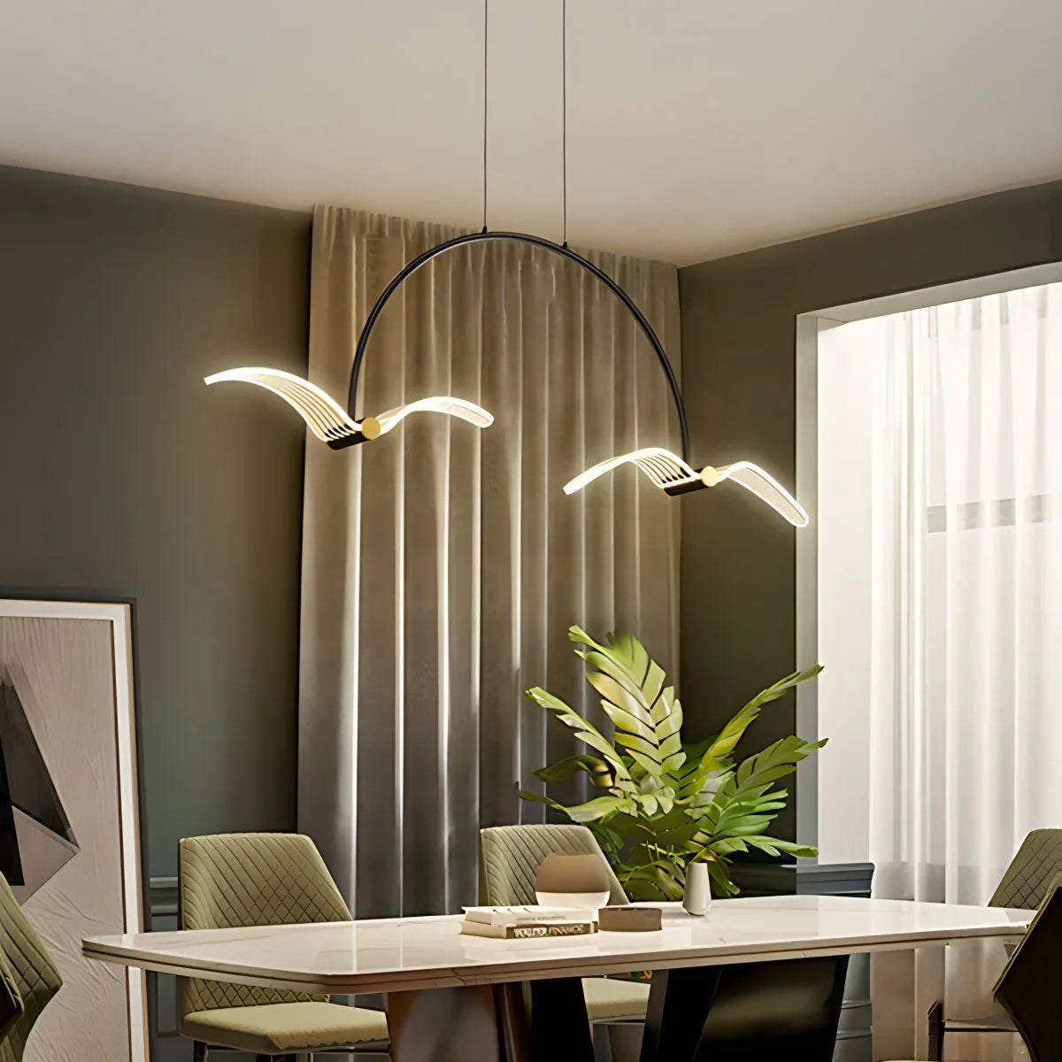 Feyran Modern Simple Seagull Pendant Light for Dining Area