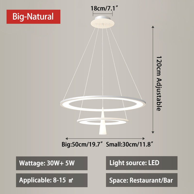 Acrylic Double Layer Pendant Light for Living Room