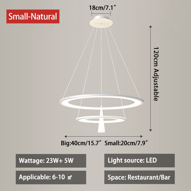 Acrylic Double Layer Pendant Light for Living Room