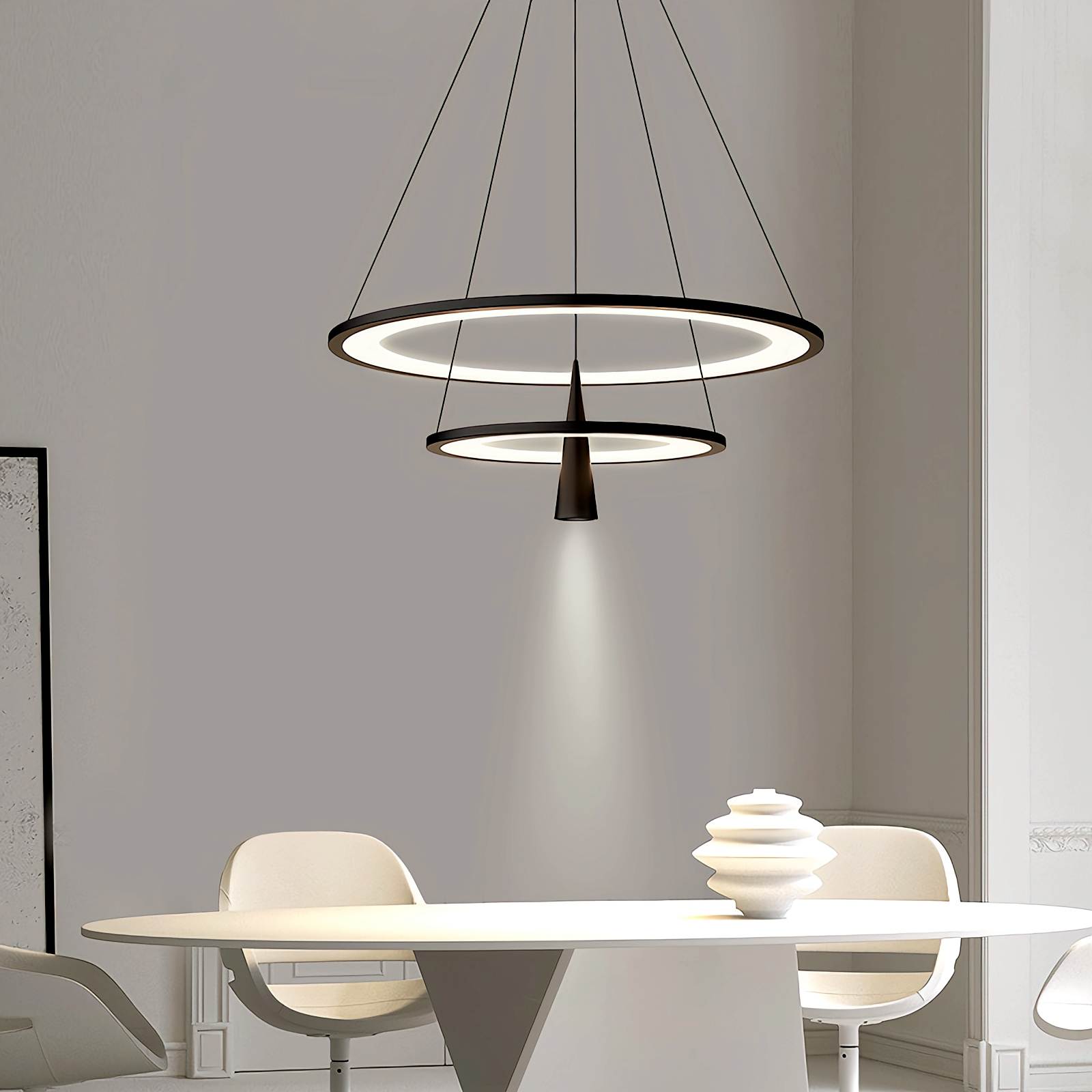 Acrylic Double Layer Pendant Light for Living Room