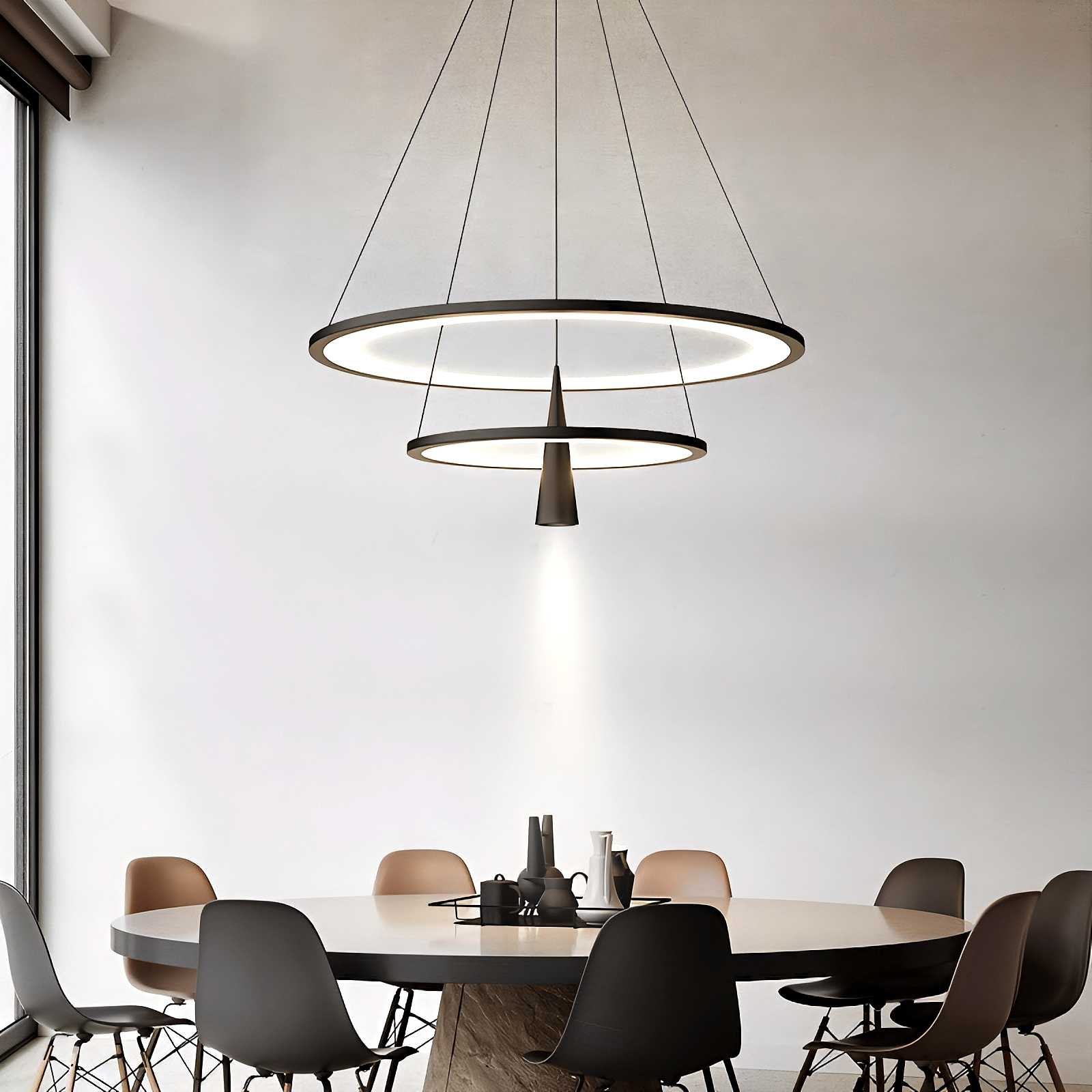 Acrylic Double Layer Pendant Light for Living Room