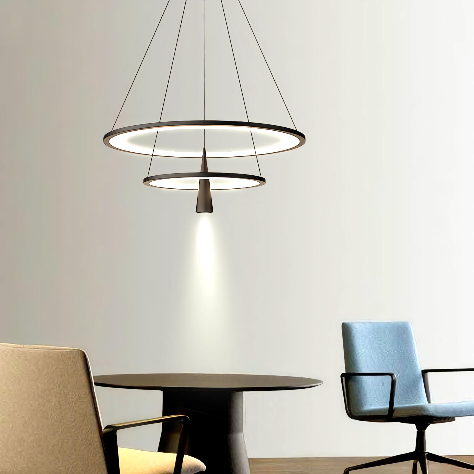 Acrylic Double Layer Pendant Light for Living Room