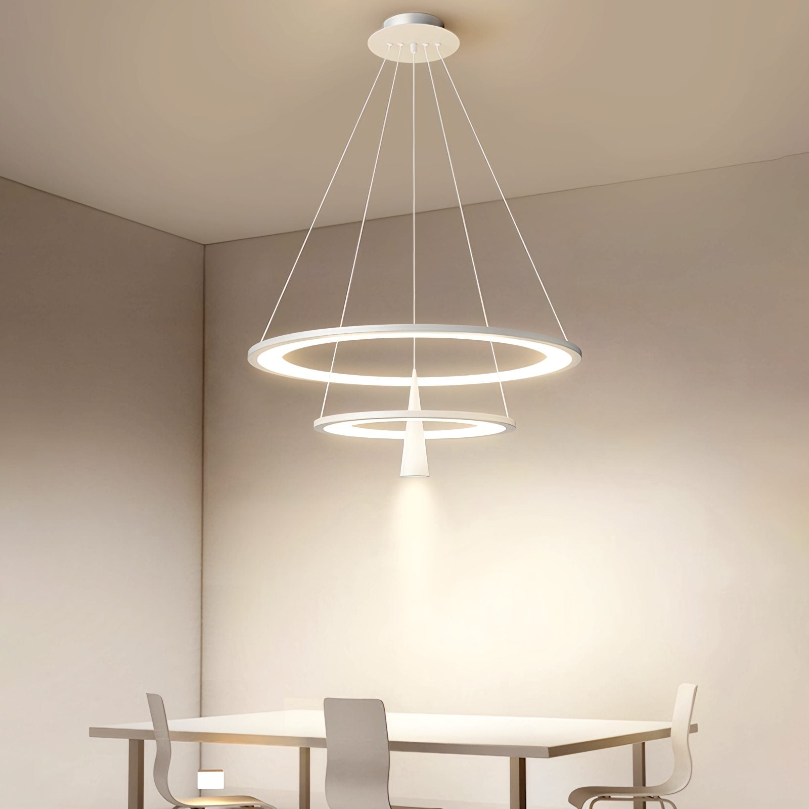 Acrylic Double Layer Pendant Light for Living Room