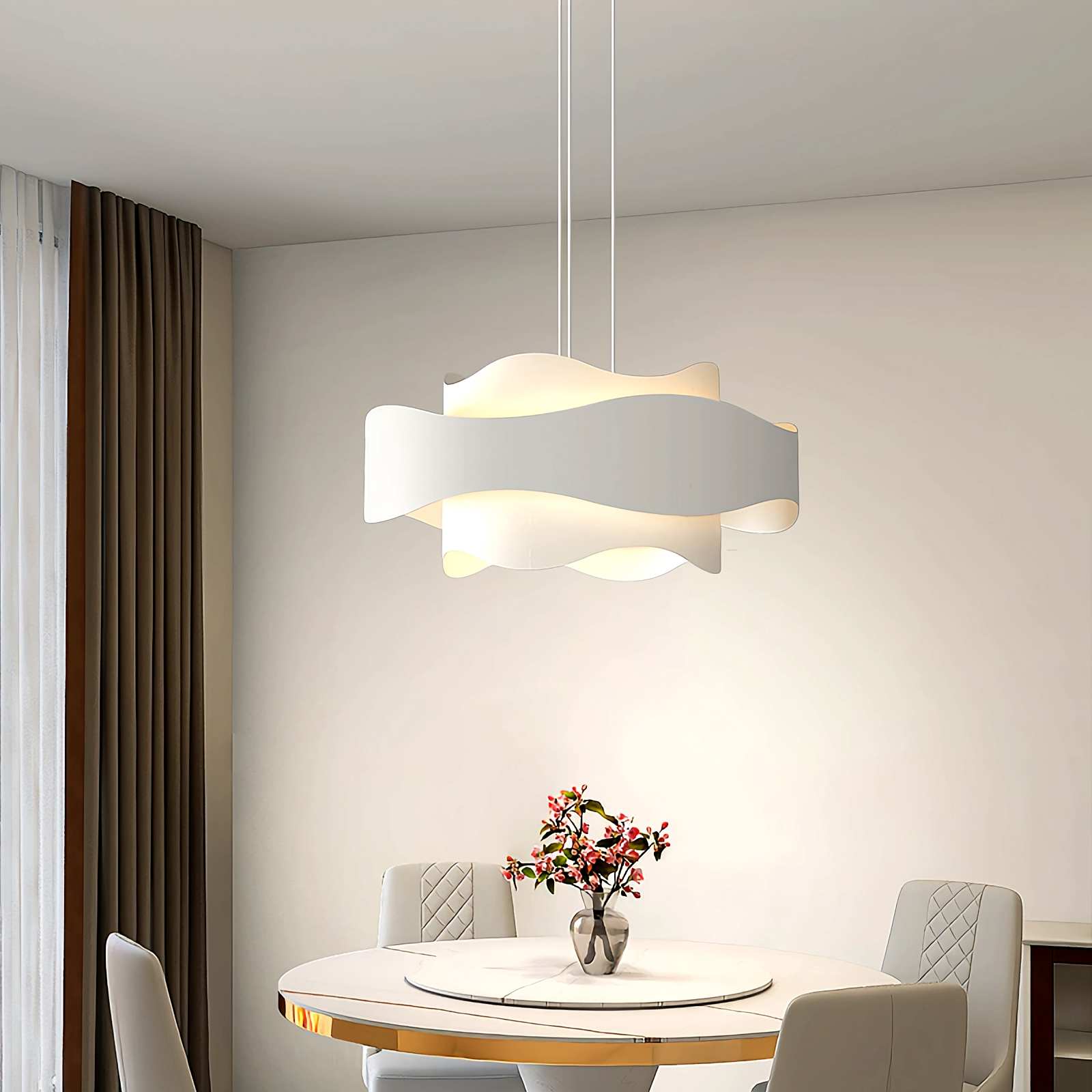 Feyran Round High Transparent Acrylic Pendant Light