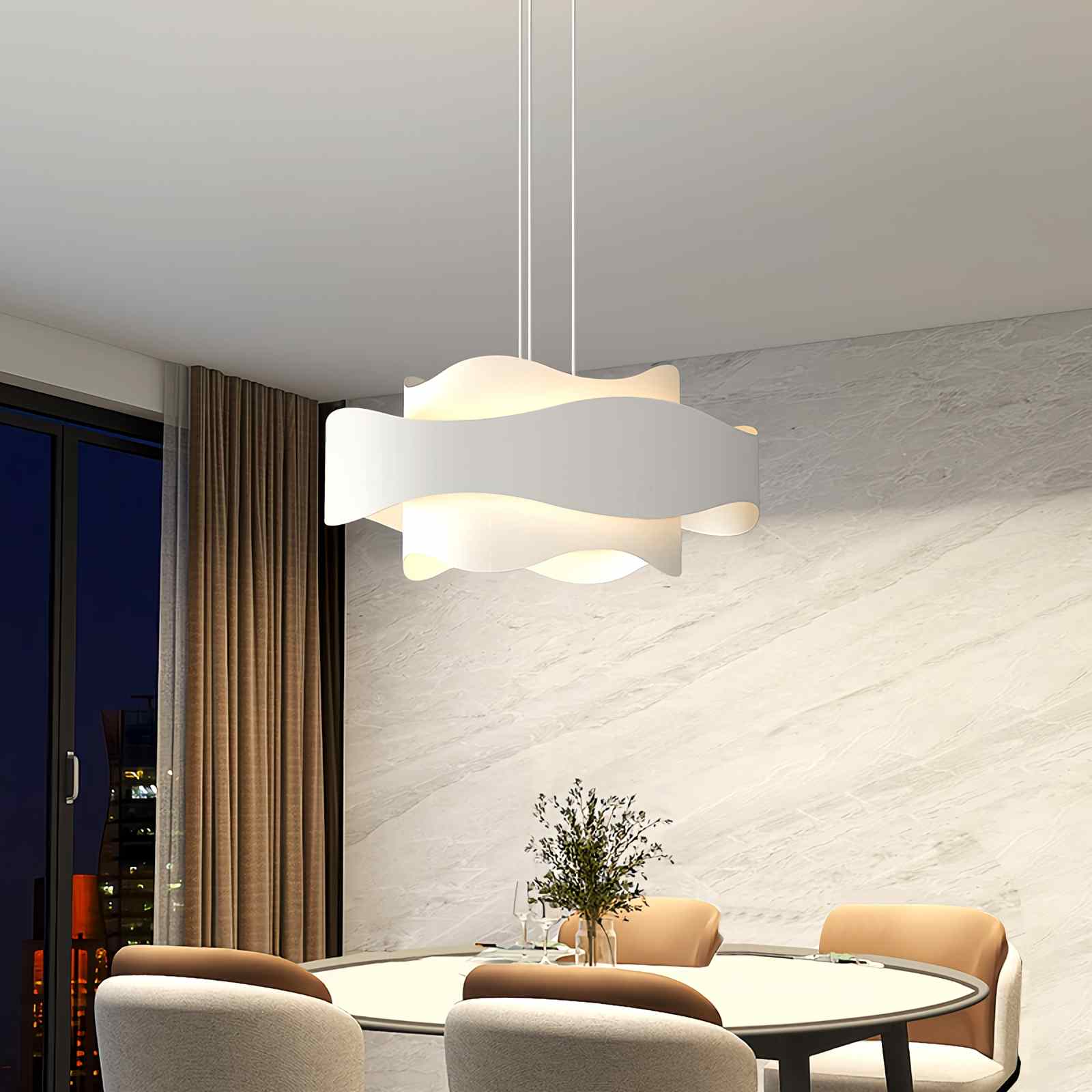 Feyran Round High Transparent Acrylic Pendant Light